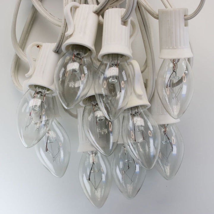 C7 Clear Extra Bright Glass Bulbs E12 Bases