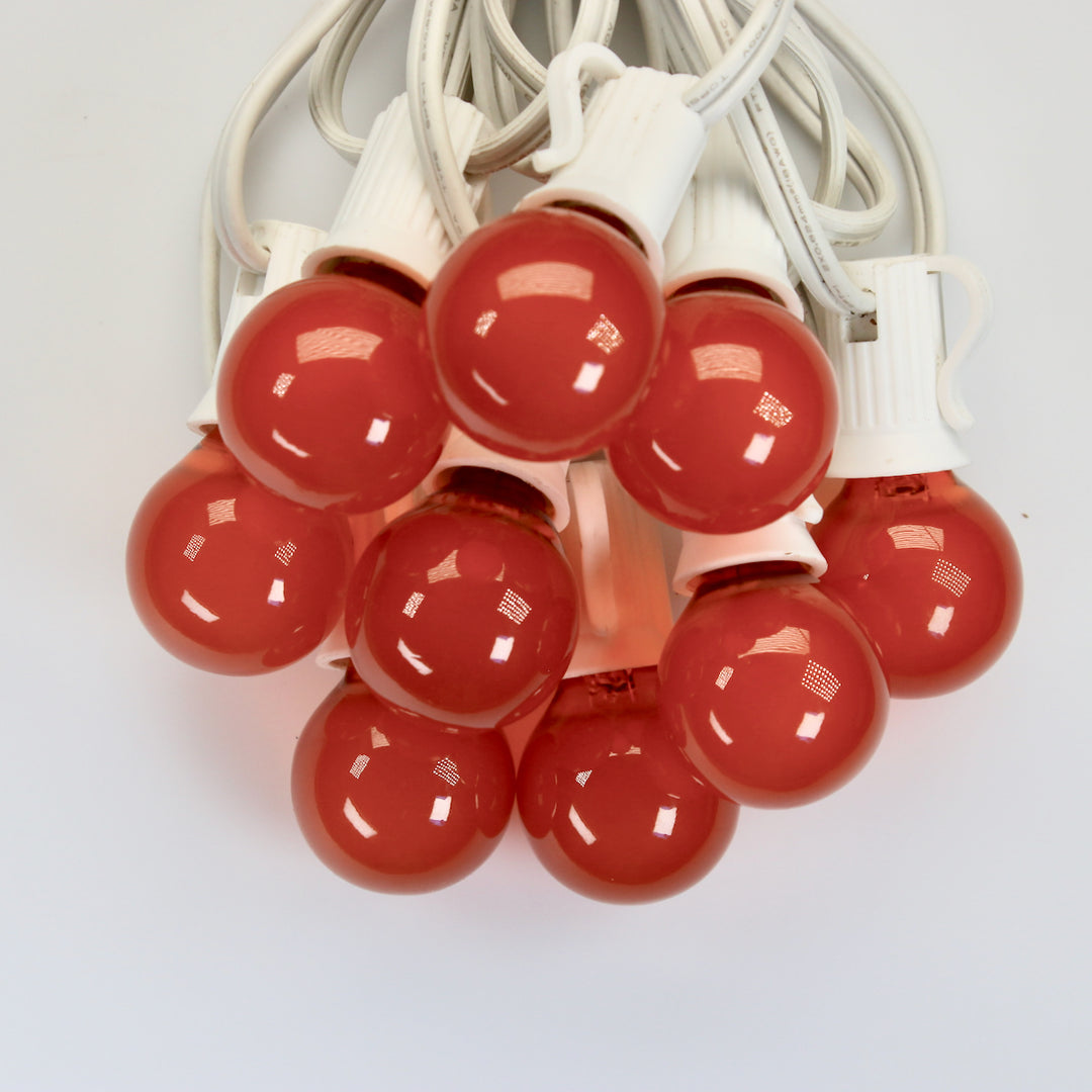 G30 Orange Satin Glass Bulbs E12 Bases