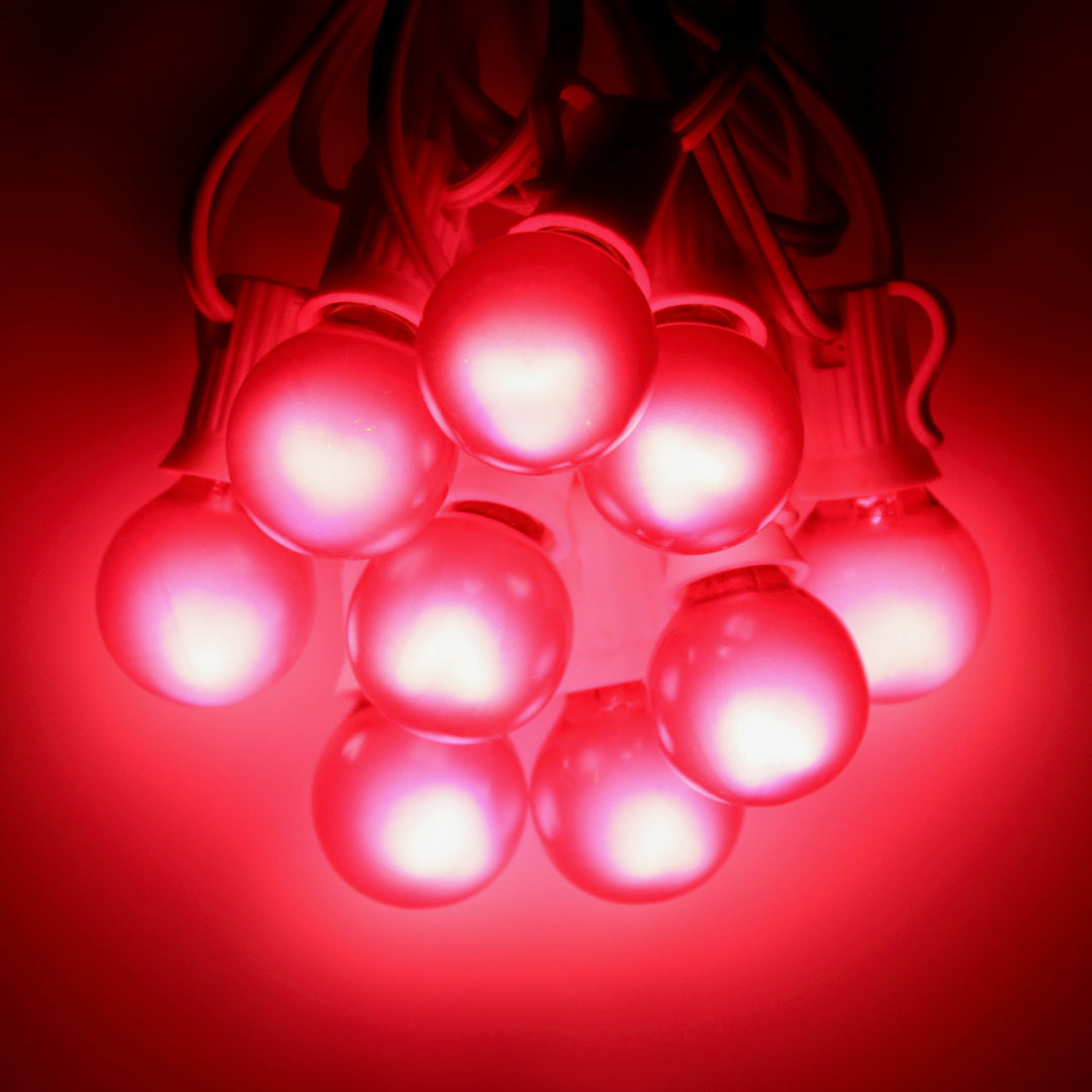 G30 Pink Satin Glass Bulbs E12 Bases