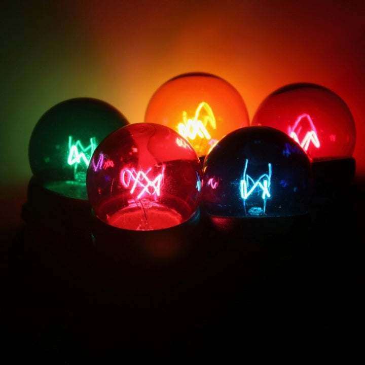 G40 Multicolor Glass Bulbs E26 Bases