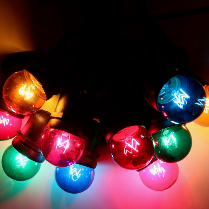 G40 Multicolor Glass Bulbs E26 Bases