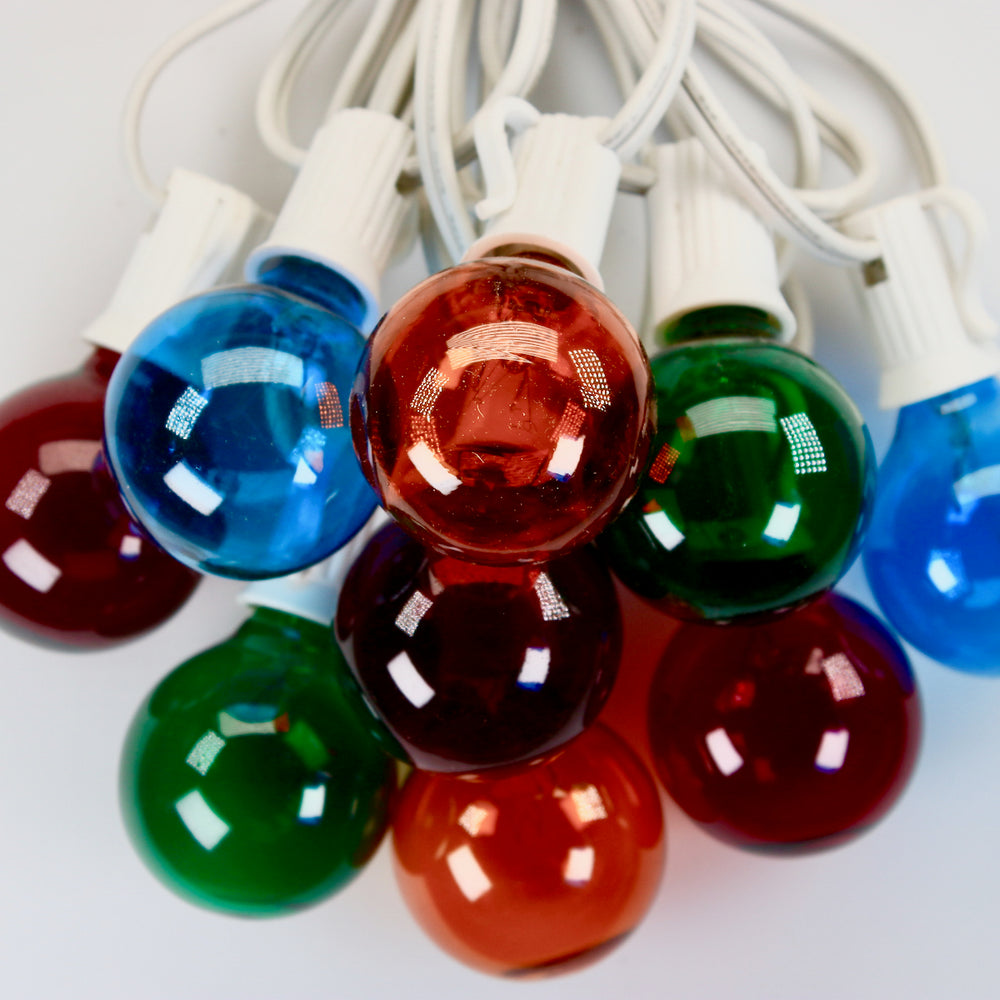G40 Multicolor Glass Bulbs E12 Bases
