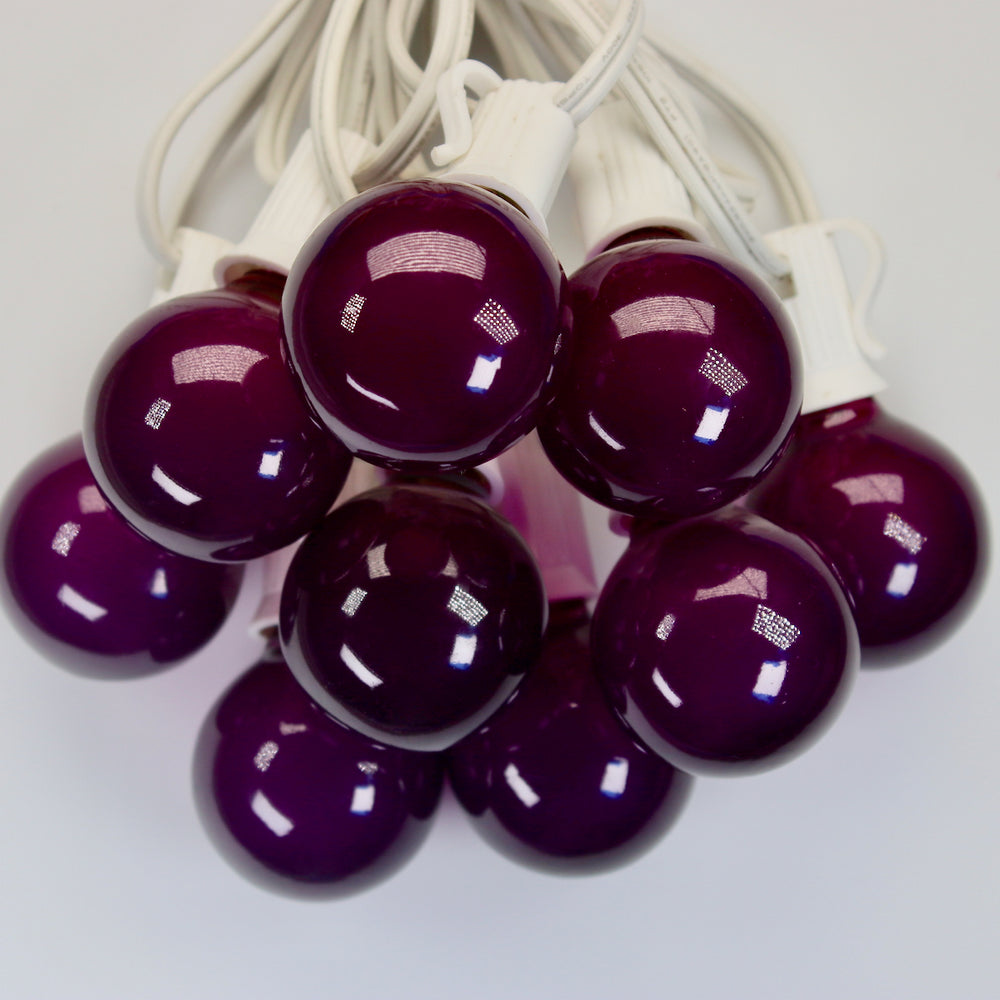 G40 Purple Satin Glass Bulbs E12 Bases