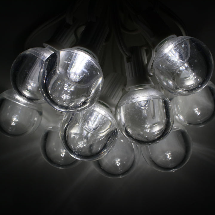 G40 Pure (Cool) White Smooth LED Bulbs E12 Bases