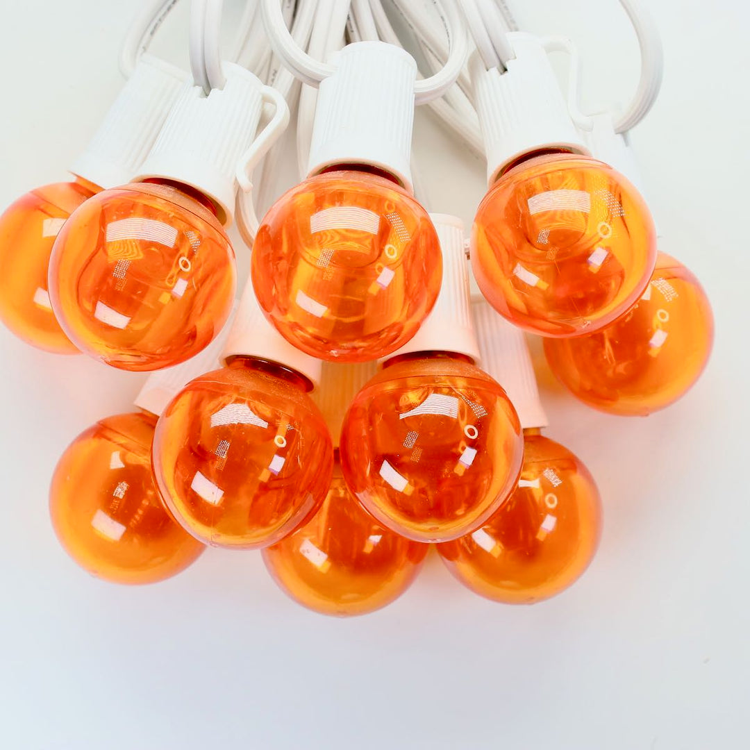 G40 Orange Smooth LED Bulbs E17 Bases
