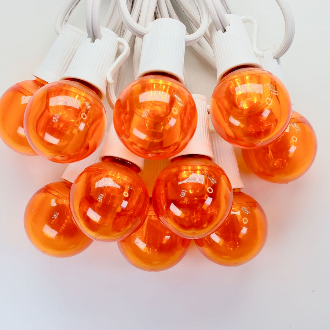 G40 Orange Smooth LED Bulbs E17 Bases