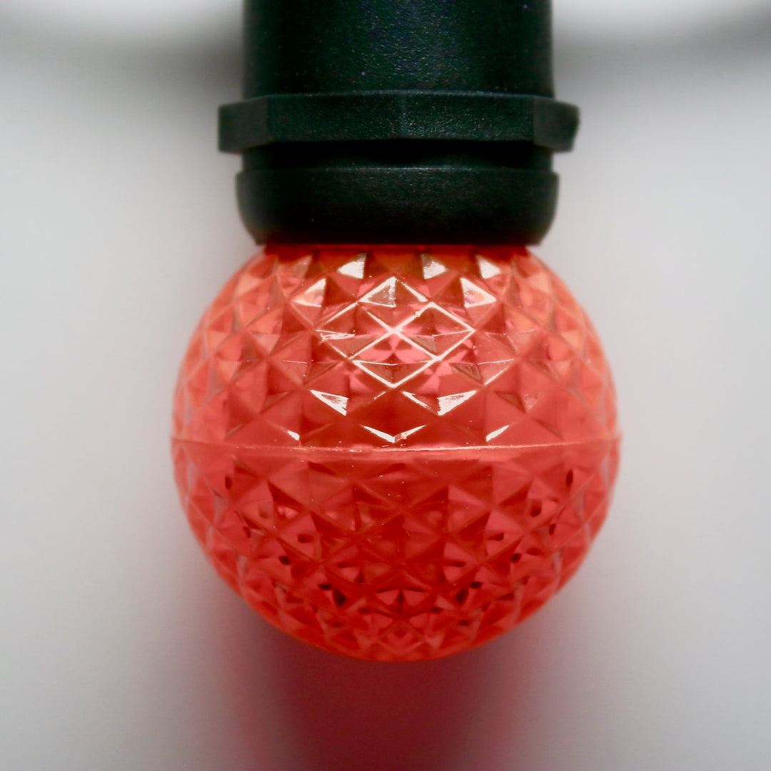 G50 Pink LED Bulbs E26 Bases