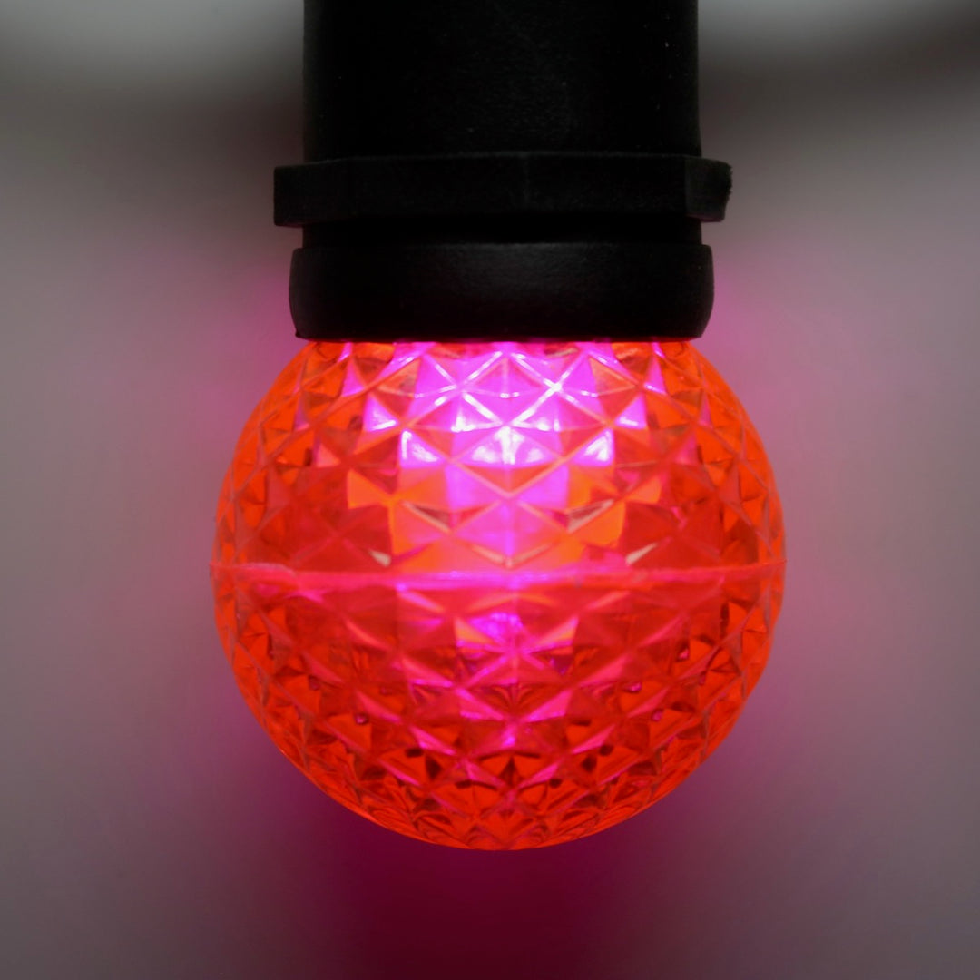 G50 Pink LED Bulbs E26 Bases