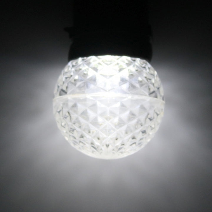 G50 Pure (Cool) White LED Bulbs E26 Bases