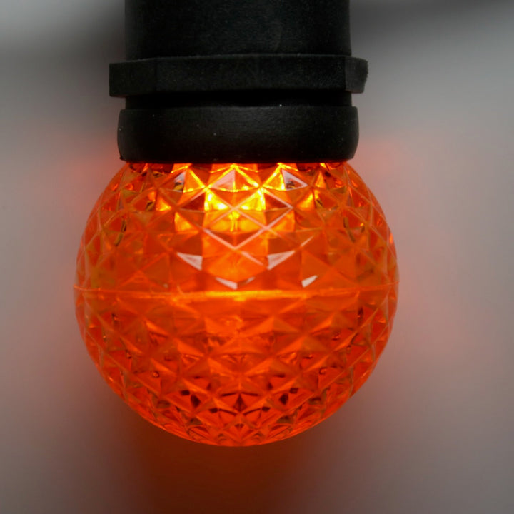 G50 Orange LED Bulbs E26 Bases