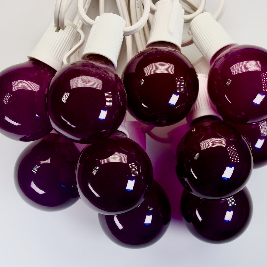 G50 Purple Satin Glass Bulbs E17 Bases
