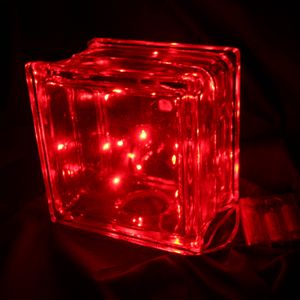 20-light Red LED Craft Lights, Green Wire