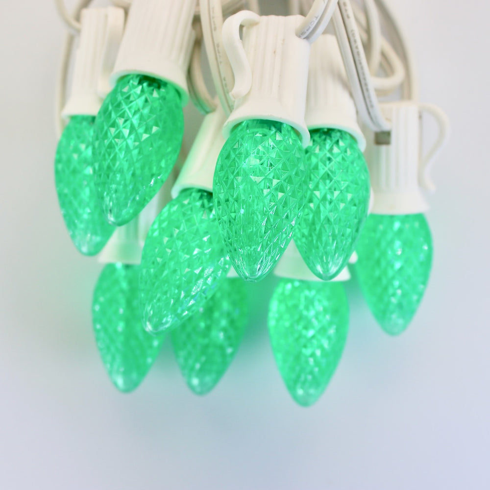 C7 Green Twinkle LED E12 Bases