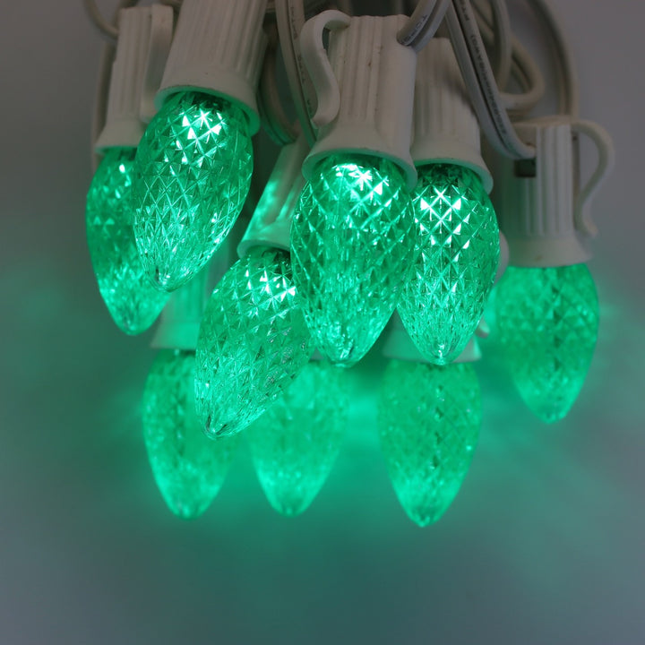 C7 Green Twinkle LED E12 Bases