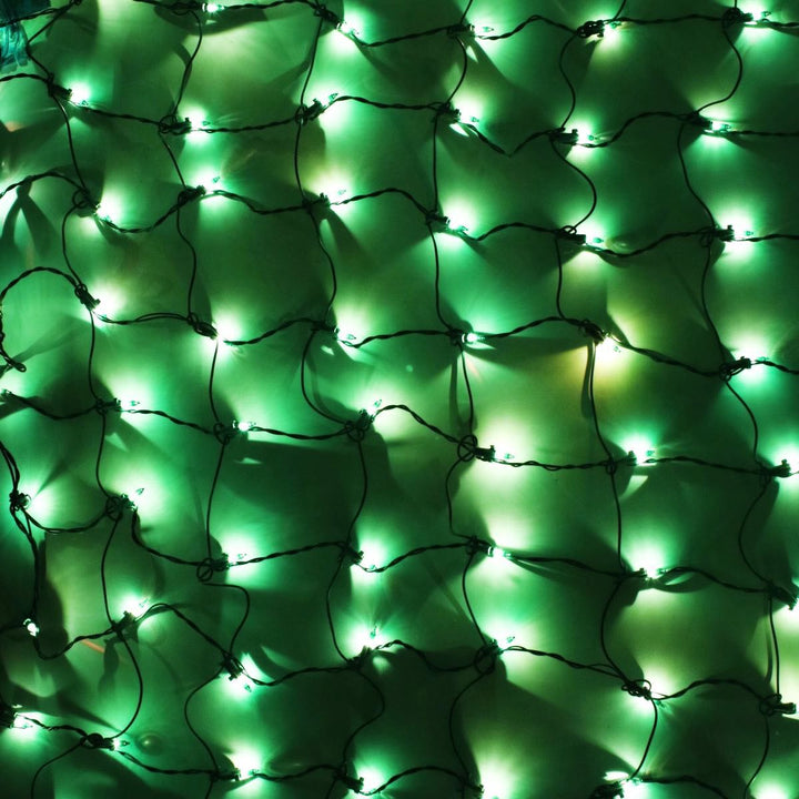 150-bulb Green Net Lights, Green Wire