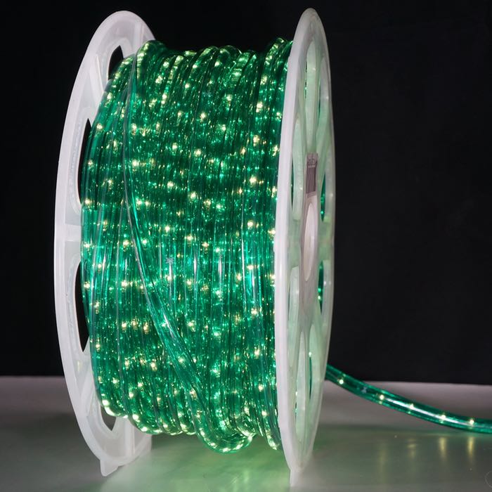 150' 1/2" Green Incandescent Rope Lights (Adhesive Connections)