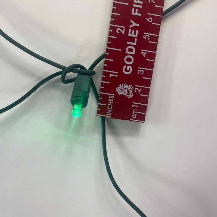 100-light Green 5mm LED Net Lights, Green Wire