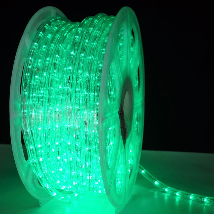 3/8" Green LED Rope Lights (Adhesive Connections)