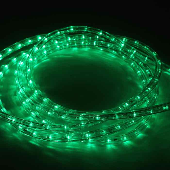 1/2" Green LED Rope Lights (Adhesive Connections)