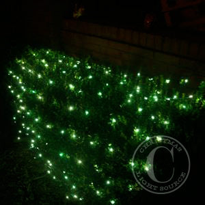 150-bulb Green Net Lights, Green Wire