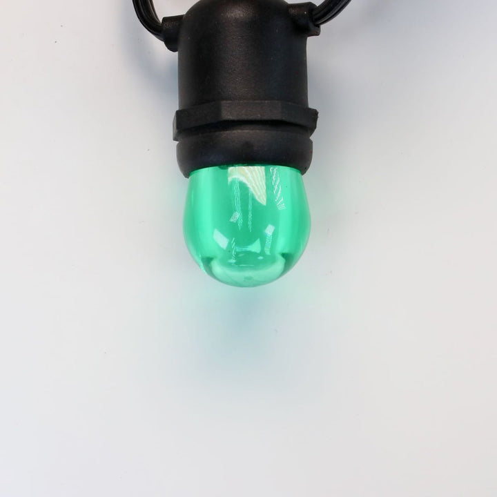 S11 Green Smooth LED Bulbs E26 Bases