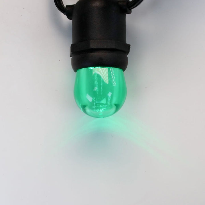 S11 Green Smooth LED Bulbs E26 Bases