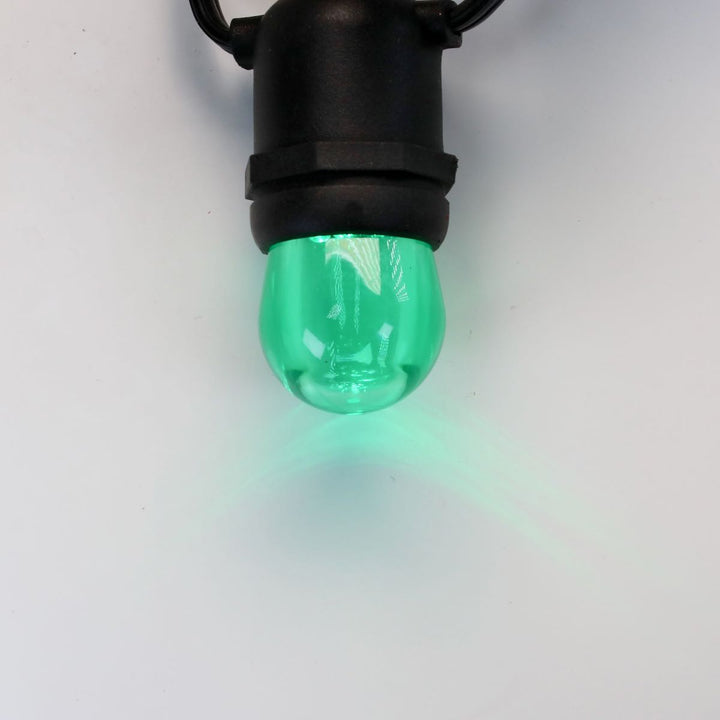 S11 Green Smooth LED Bulbs E26 Bases