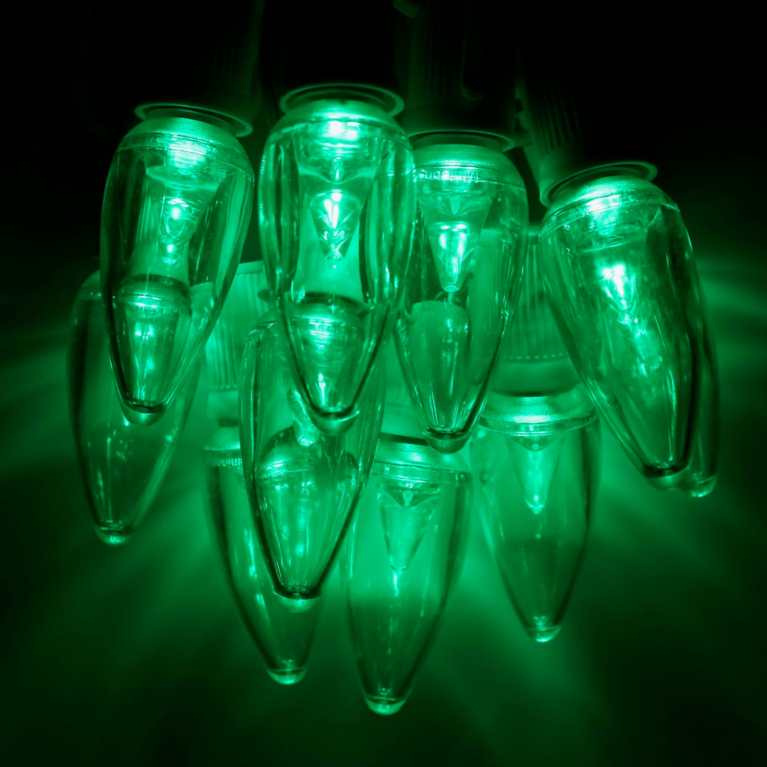 C9 Green Smooth LED (SMD) Bulbs E17 Bases