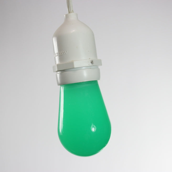 T50 Green Opaque LED Bulbs E26 Bases