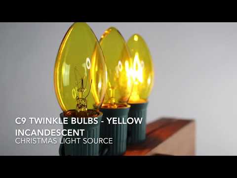 C9 Twinkle Bulbs Yellow E17 Base