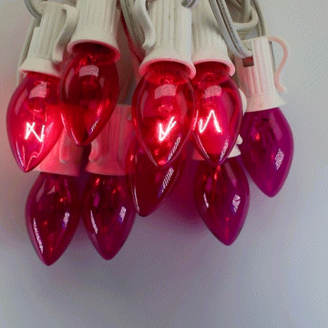 C7 Purple Twinkle Glass Bulbs E12 Bases