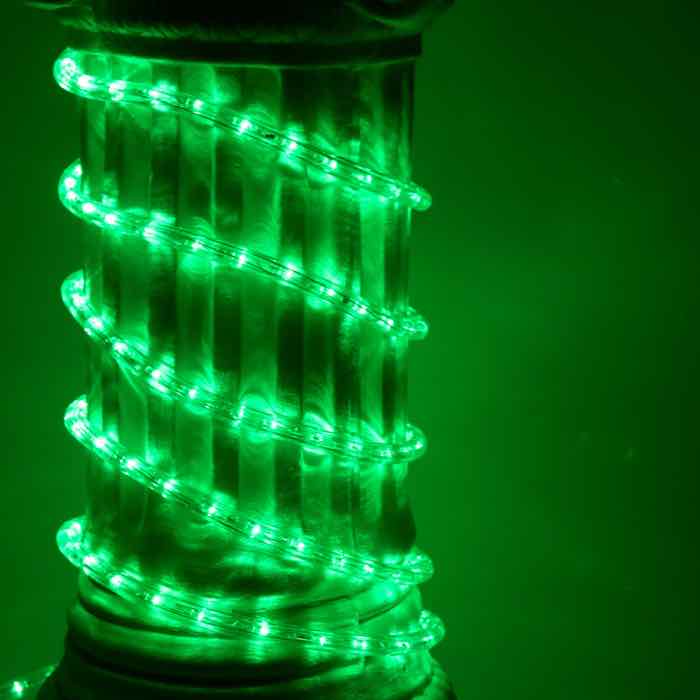 1/2" Green LED Rope Lights (Adhesive Connections)