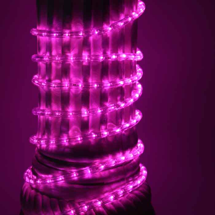 3/8" Pink LED Rope Lights (Adhesive Connections)