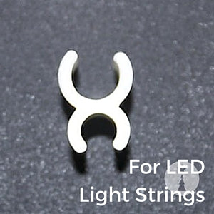 100 1/4" LED Sculpture Clips, White