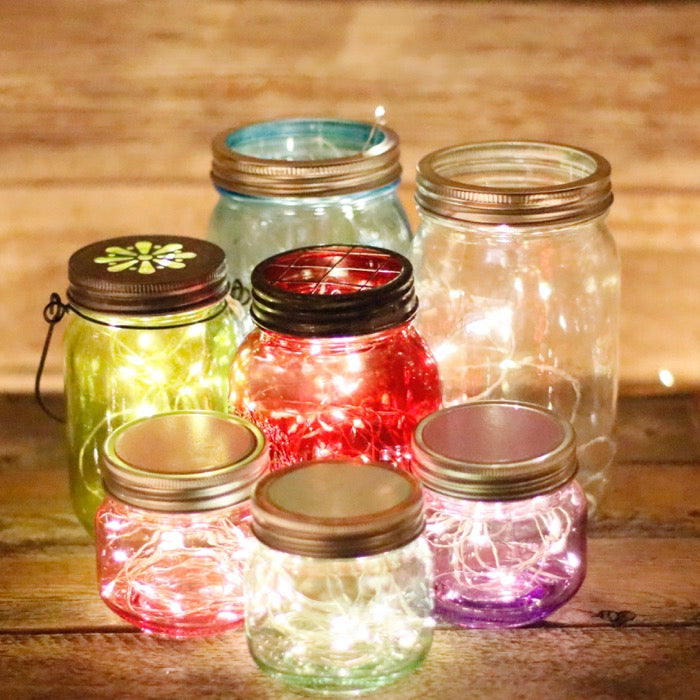 micro led battery lights colored jars 051518