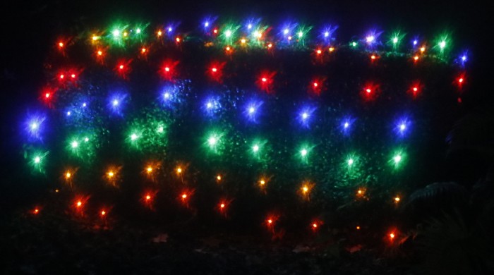 100-light Multicolor 5mm LED Net Lights, Green Wire