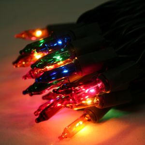 multi color mini lights with black wire
