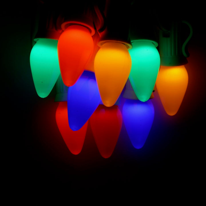C7 Multicolor Opaque LED (SMD) Bulbs E12 Bases