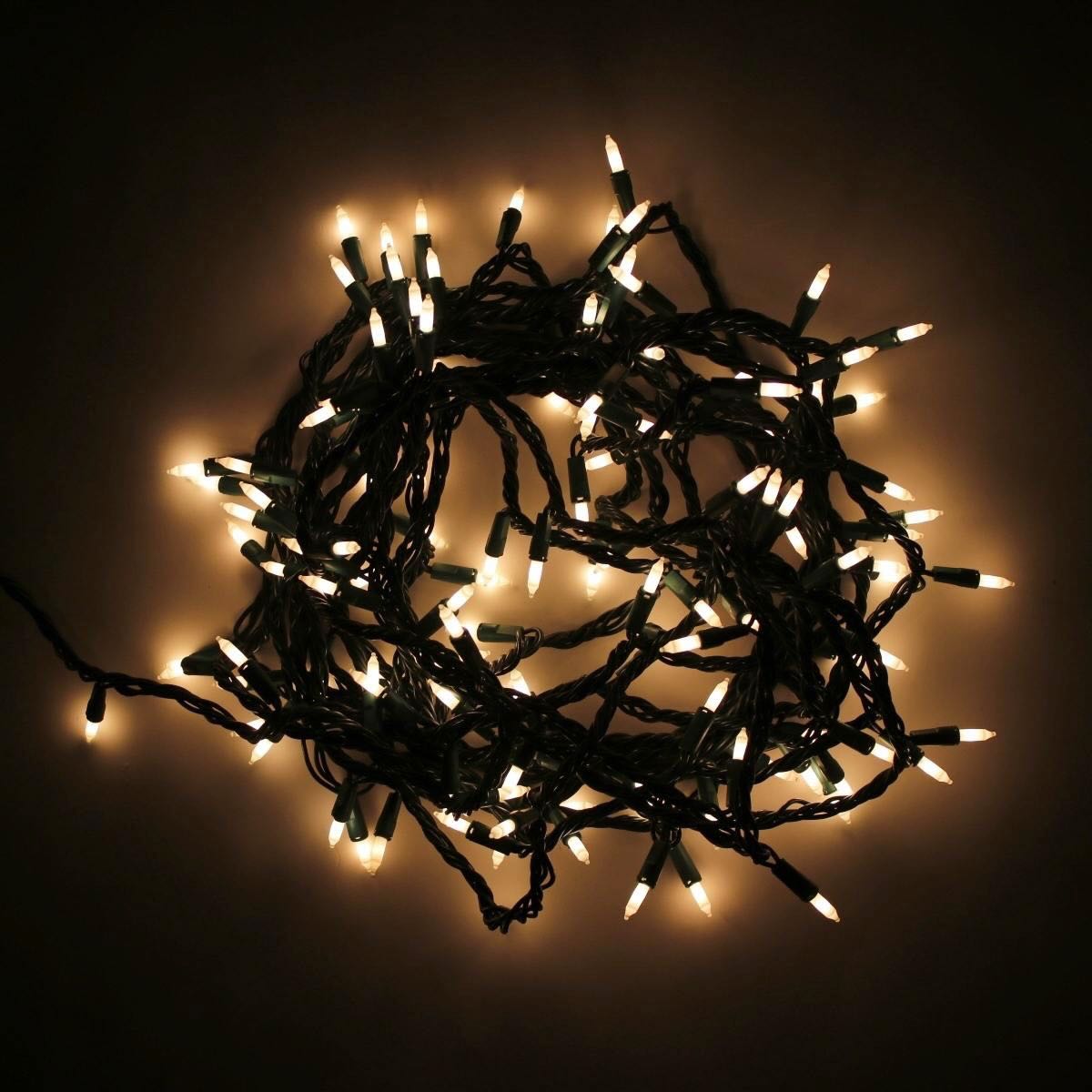 Chasing Opaque White Mini Lights, 140 lights, Single Plug
