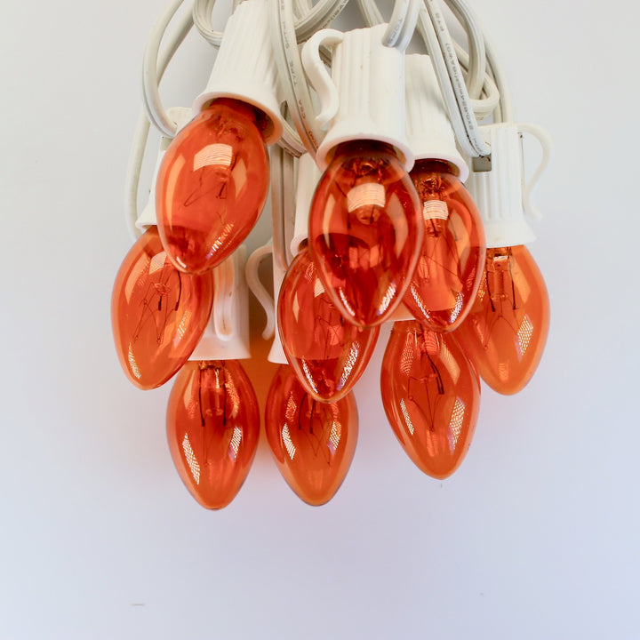 C7 Orange Glass Bulbs E12 Bases