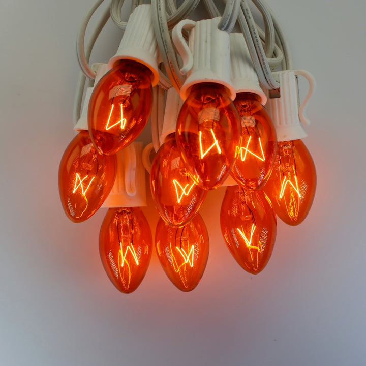 C7 Orange Glass Bulbs E12 Bases