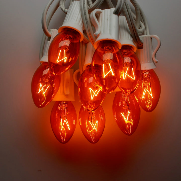 C7 Orange Glass Bulbs E12 Bases