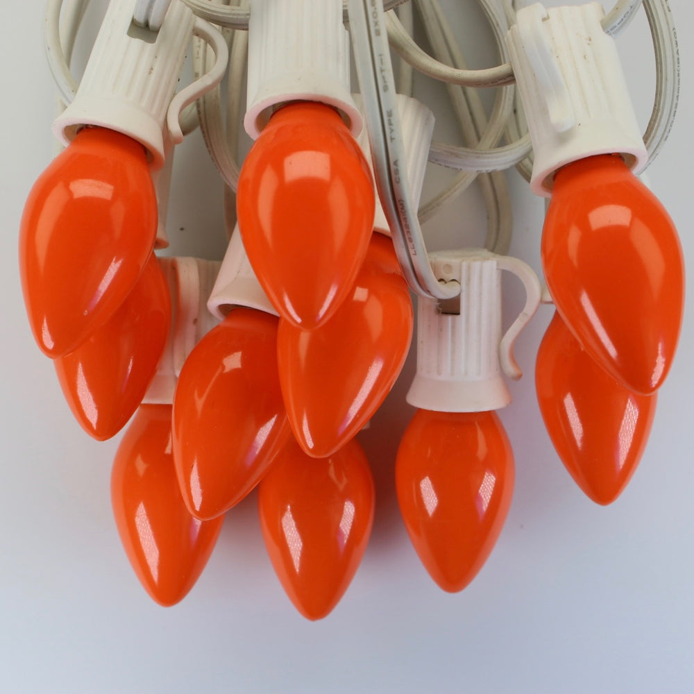C7 Orange Opaque Glass Bulbs E12 Bases