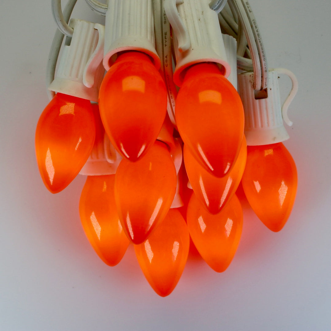 C7 Orange Opaque Glass Bulbs E12 Bases