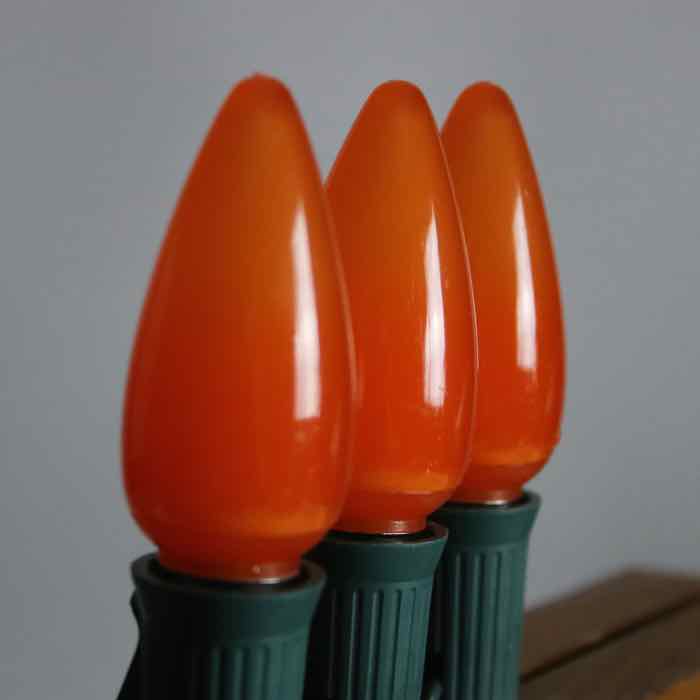C9 Orange Opaque LED (SMD) Bulbs E17 Bases
