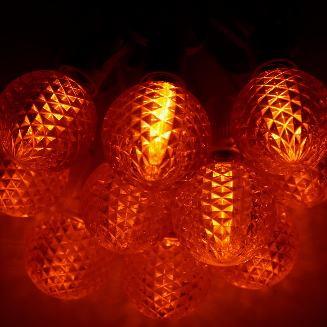 G50 Orange LED Bulbs E17 Bases
