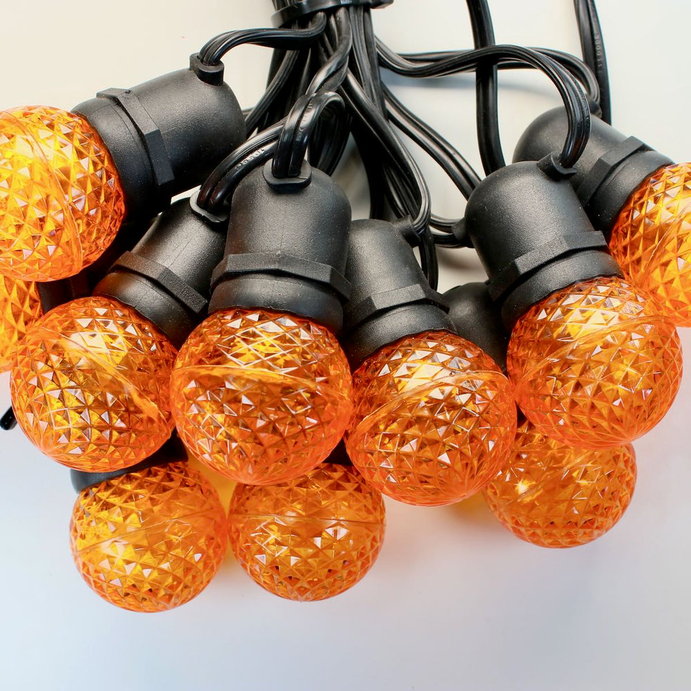 G50 Orange LED Bulbs E26 Bases