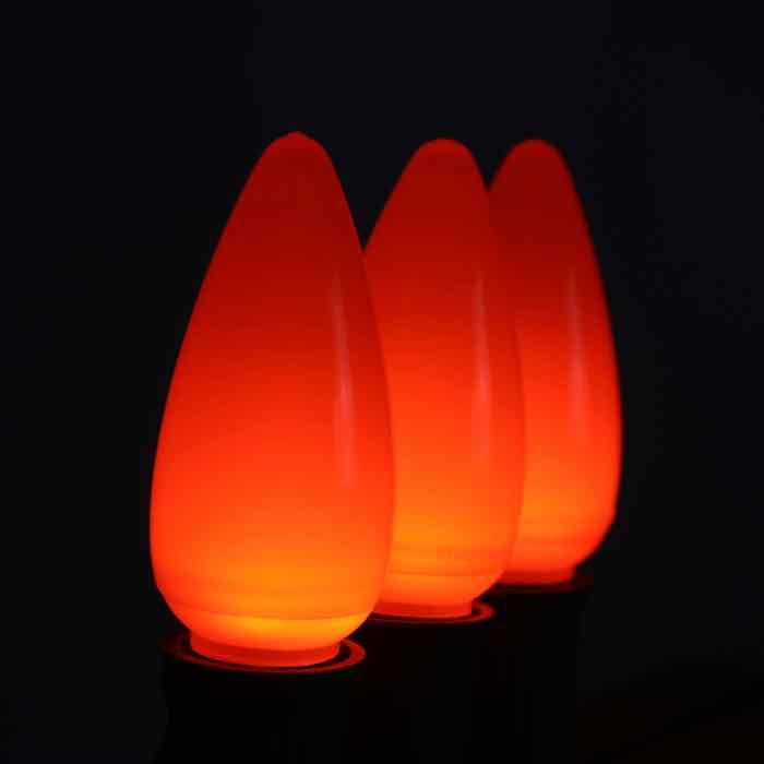 C9 Orange Opaque LED (SMD) Bulbs E17 Bases