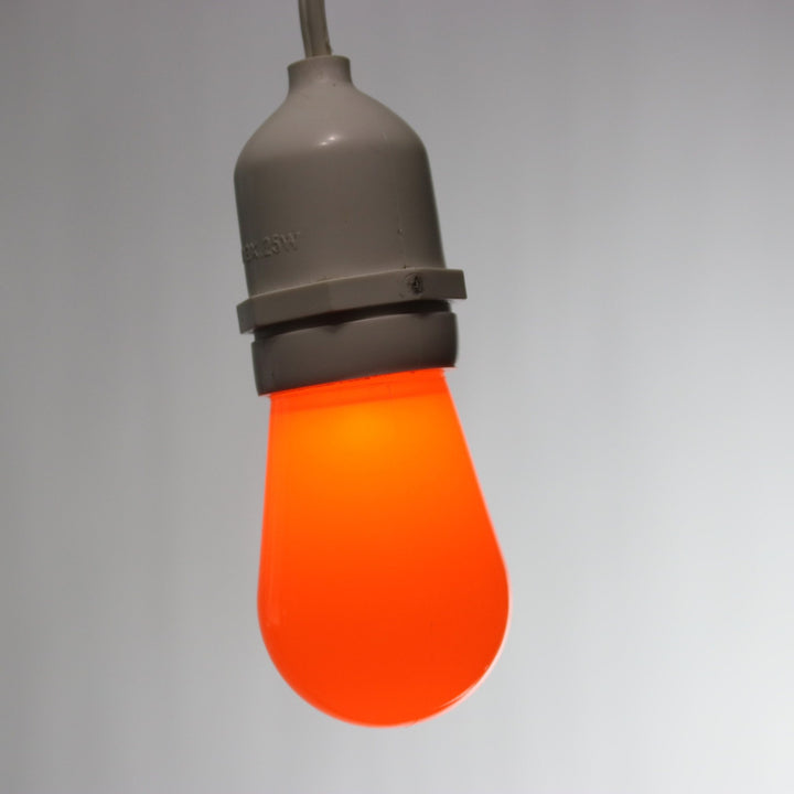 T50 Orange Opaque LED Bulbs E26 Bases