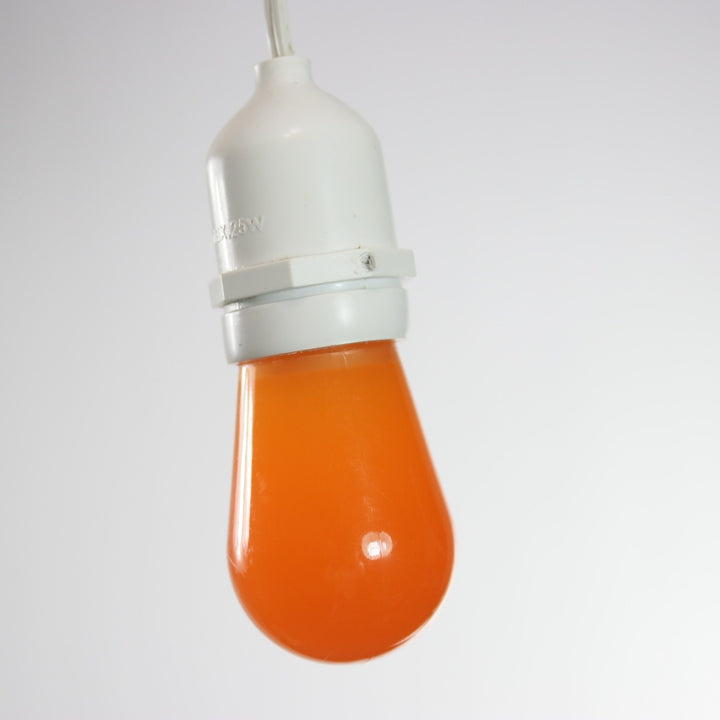 T50 Orange Opaque LED Bulbs E26 Bases